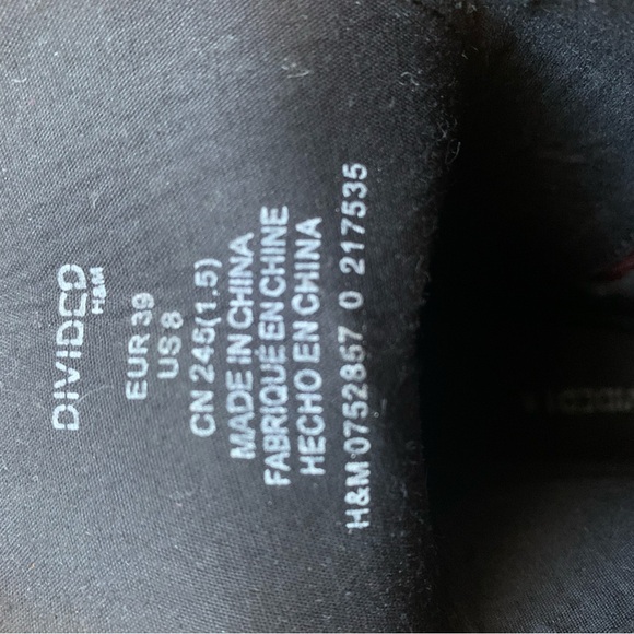 H&M Patent Leather Burgundy Platform Combat Boots - Picture 2 of 2